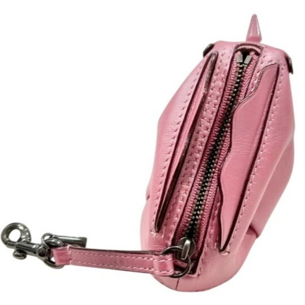 Coach Uni Rose Pink Glove Tanned Leather Unicorn Coin Pouch keychain bag charm - Picture 3 of 8